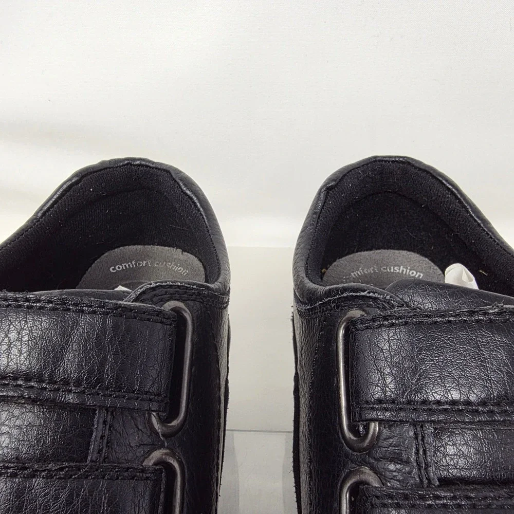 Dr. Scholls Matt Oxford Mens 9.5 Advanced Comfort Black Leather Strap Shoes Good
